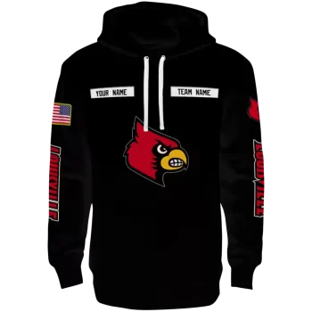 personalized louisville cardinals punisher skull black hoodie best selling
