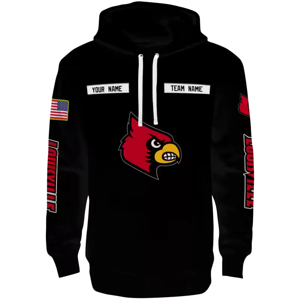 personalized louisville cardinals punisher skull black hoodie best selling personalized louisville cardinals punisher skull black hoodie best selling