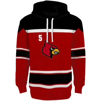 personalized louisville cardinals striped pattern red hoodie best selling