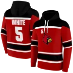 personalized louisville cardinals striped pattern red hoodie best selling