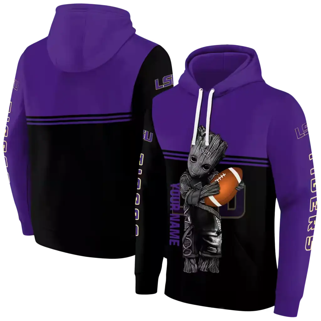 personalized lsu tigers baby groot purple black hoodie fashion forward personalized lsu tigers baby groot purple black hoodie fashion forward