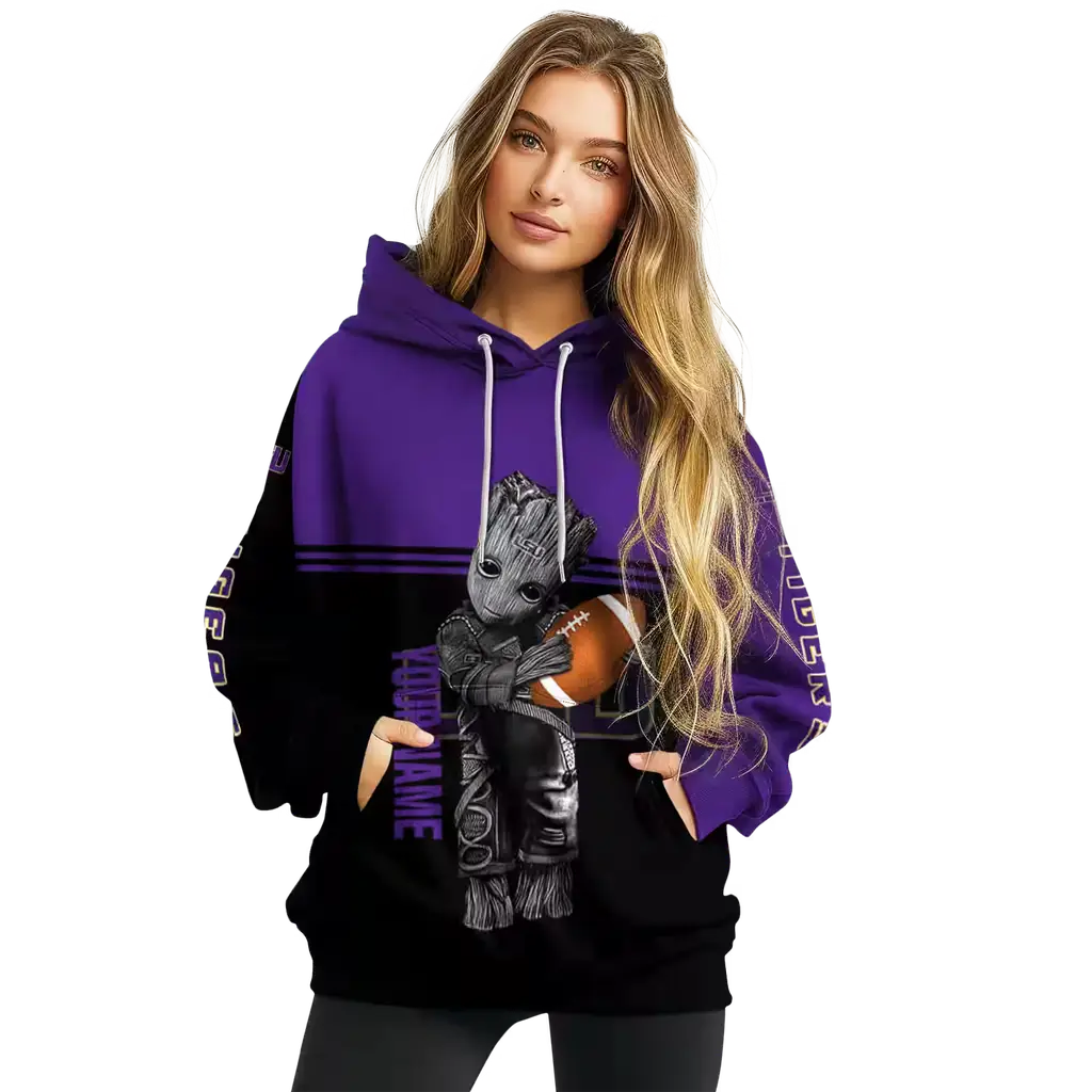 personalized lsu tigers baby groot purple black hoodie high quality personalized lsu tigers baby groot purple black hoodie high quality