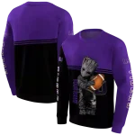 personalized lsu tigers baby groot purple black hoodie best selling
