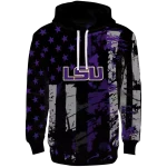 personalized lsu tigers distressed flag purple black hoodie best selling