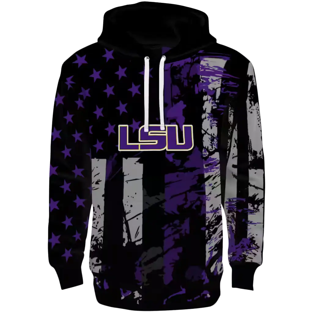 personalized lsu tigers distressed flag purple black hoodie best selling personalized lsu tigers distressed flag purple black hoodie best selling