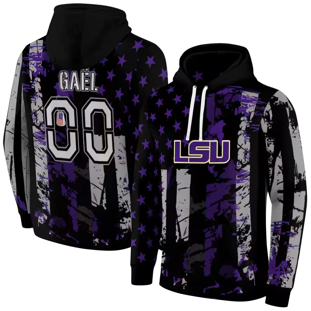 personalized lsu tigers distressed flag purple black hoodie fashion forward personalized lsu tigers distressed flag purple black hoodie fashion forward
