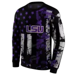 personalized lsu tigers distressed flag purple black hoodie best selling