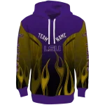 personalized lsu tigers flame design purple hoodie best selling