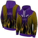 personalized lsu tigers flame design purple hoodie best selling