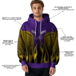 personalized lsu tigers flame design purple hoodie best selling