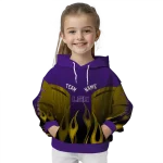 personalized lsu tigers flame design purple hoodie best selling