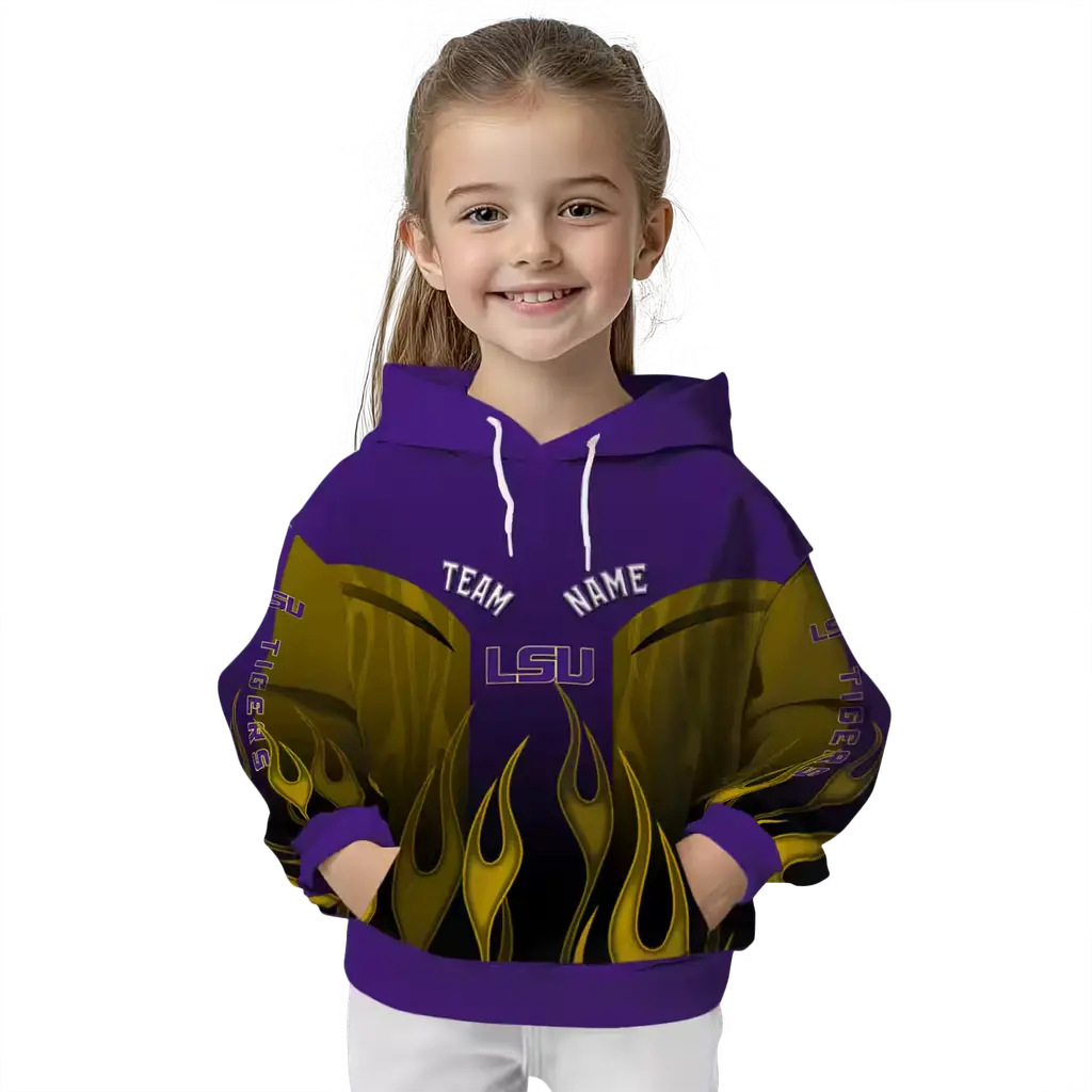 personalized lsu tigers flame design purple hoodie top rated personalized lsu tigers flame design purple hoodie top rated
