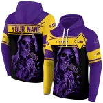 personalized lsu tigers grim reaper purple black hoodie best selling