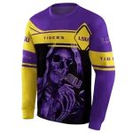 personalized lsu tigers grim reaper purple black hoodie best selling