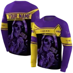 personalized lsu tigers grim reaper purple black hoodie best selling