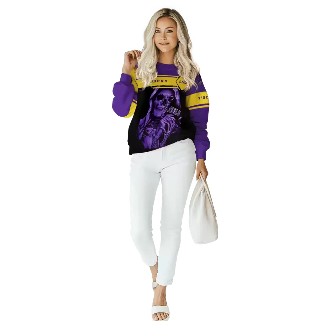 personalized lsu tigers grim reaper purple black hoodie trendy personalized lsu tigers grim reaper purple black hoodie trendy