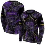 personalized lsu tigers hunting theme purple black hoodie best selling
