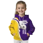 personalized lsu tigers peeking snoopy purple hoodie best selling