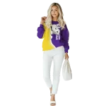personalized lsu tigers peeking snoopy purple hoodie best selling