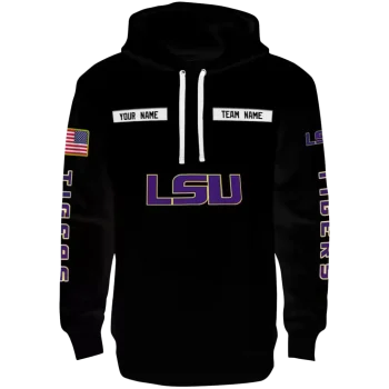 personalized lsu tigers punisher skull black hoodie best selling