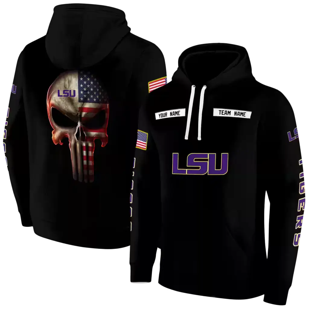 personalized lsu tigers punisher skull black hoodie fashion forward personalized lsu tigers punisher skull black hoodie fashion forward