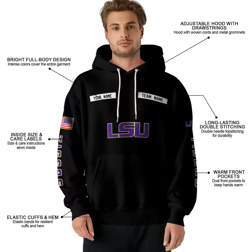 personalized lsu tigers punisher skull black hoodie latest model personalized lsu tigers punisher skull black hoodie latest model