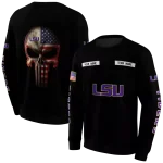 personalized lsu tigers punisher skull black hoodie best selling