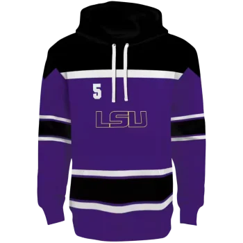 personalized lsu tigers striped pattern purple hoodie best selling