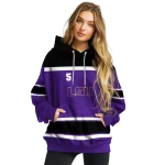 personalized lsu tigers striped pattern purple hoodie best selling