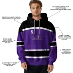 personalized lsu tigers striped pattern purple hoodie best selling
