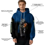 personalized marquette golden eagles baby groot blue black hoodie best selling