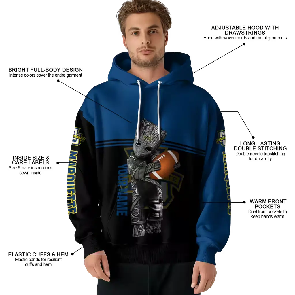 personalized marquette golden eagles baby groot blue black hoodie latest model personalized marquette golden eagles baby groot blue black hoodie latest model