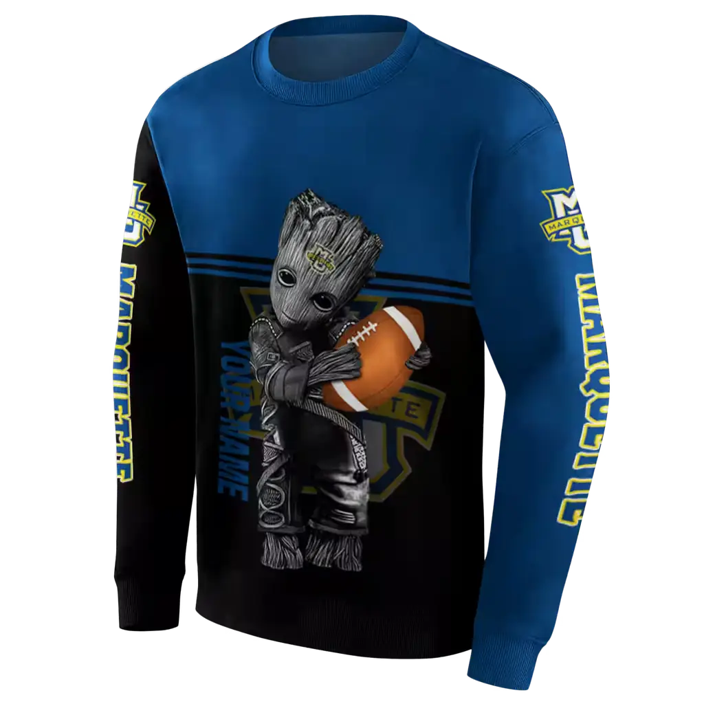personalized marquette golden eagles baby groot blue black hoodie new arrival personalized marquette golden eagles baby groot blue black hoodie new arrival
