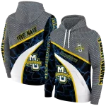 personalized marquette golden eagles hexagonal mesh blue black gray hoodie best selling