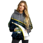 personalized marquette golden eagles hexagonal mesh blue black gray hoodie best selling