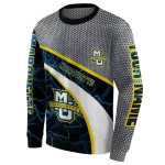 personalized marquette golden eagles hexagonal mesh blue black gray hoodie best selling