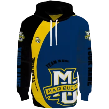 personalized marquette golden eagles minimalist design blue black hoodie best selling