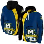 personalized marquette golden eagles minimalist design blue black hoodie best selling