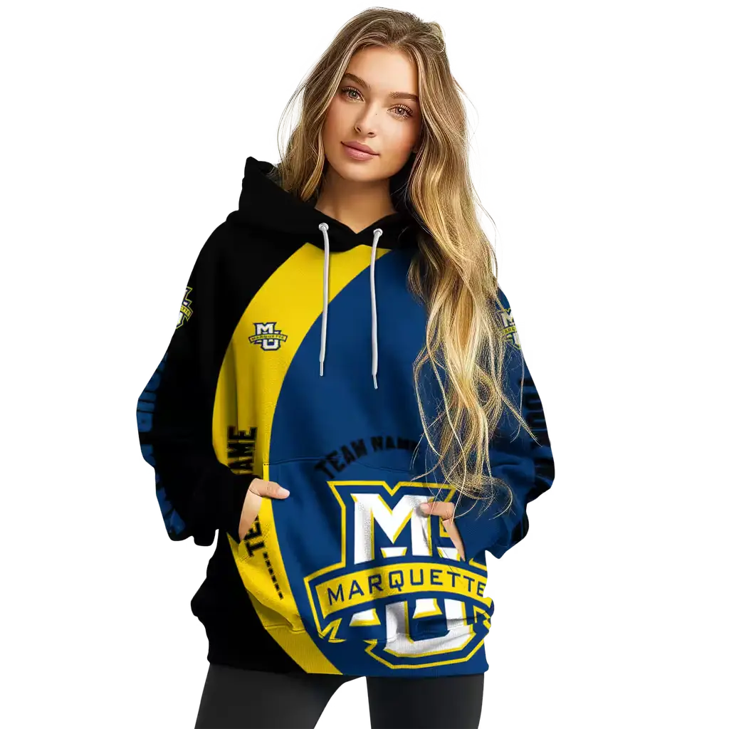personalized marquette golden eagles minimalist design blue black hoodie high quality personalized marquette golden eagles minimalist design blue black hoodie high quality