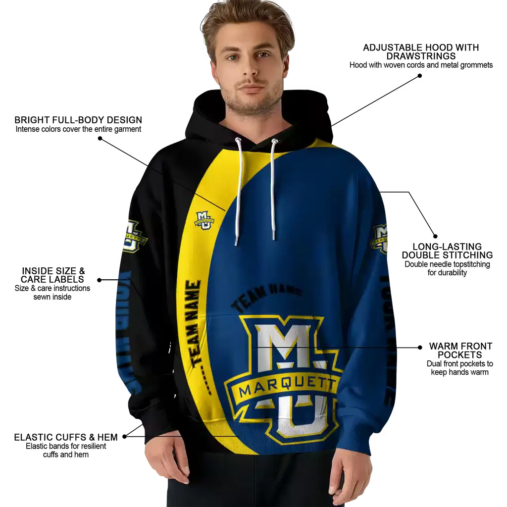 personalized marquette golden eagles minimalist design blue black hoodie latest model personalized marquette golden eagles minimalist design blue black hoodie latest model