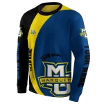 personalized marquette golden eagles minimalist design blue black hoodie best selling