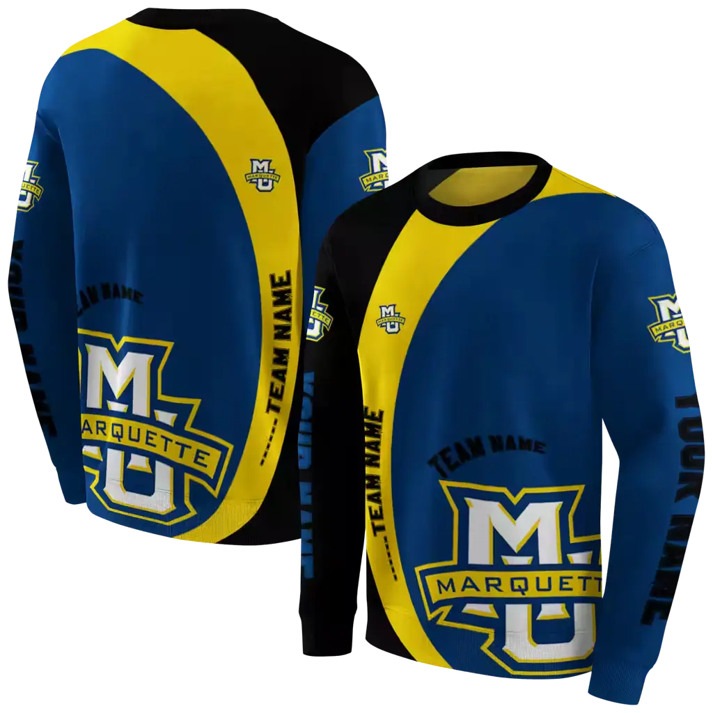 personalized marquette golden eagles minimalist design blue black hoodie premium grade personalized marquette golden eagles minimalist design blue black hoodie premium grade