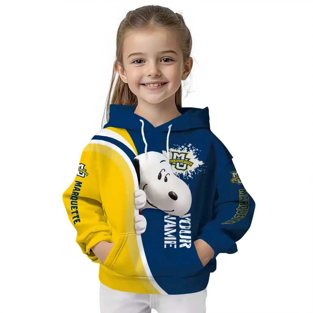 personalized marquette golden eagles peeking snoopy blue hoodie top rated personalized marquette golden eagles peeking snoopy blue hoodie top rated