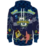 personalized marquette golden eagles spongebob patrick star blue navy hoodie best selling