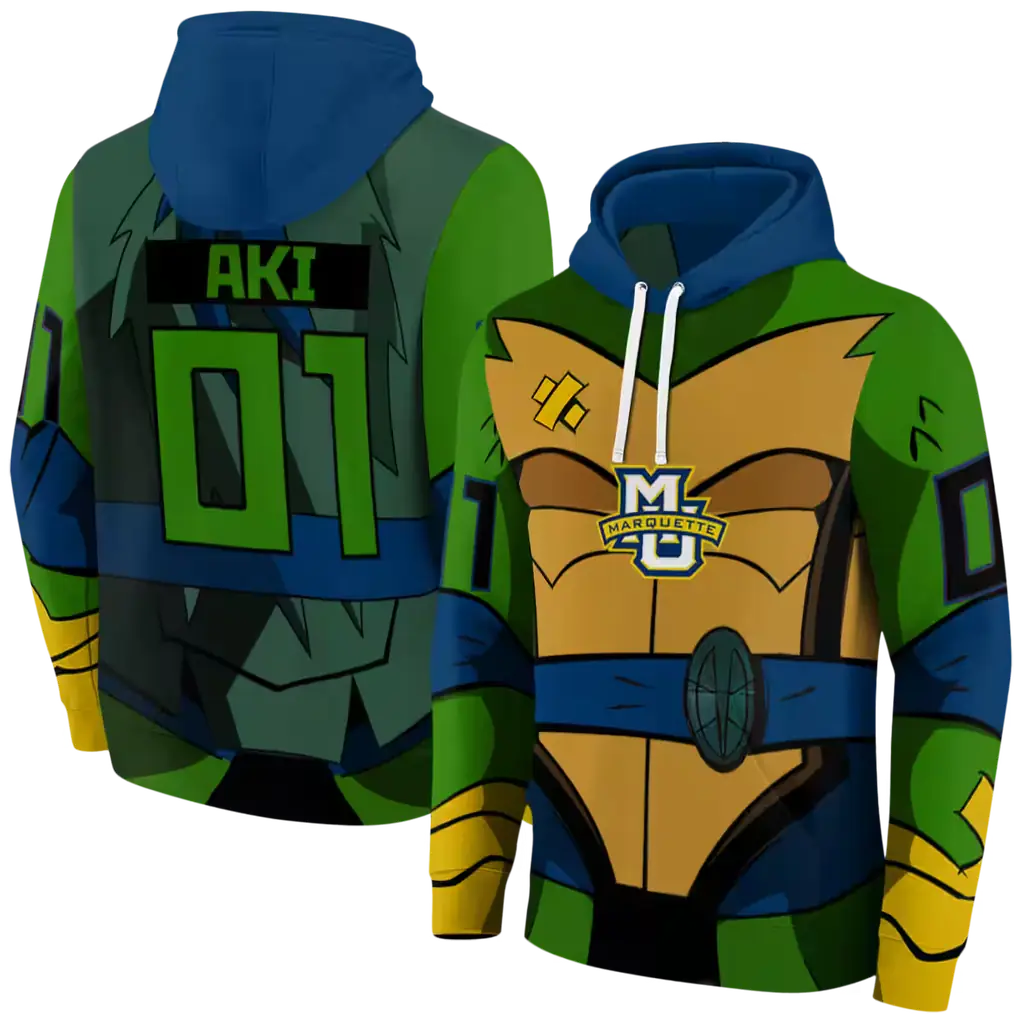 personalized marquette golden eagles superhero armor blue green hoodie fashion forward personalized marquette golden eagles superhero armor blue green hoodie fashion forward