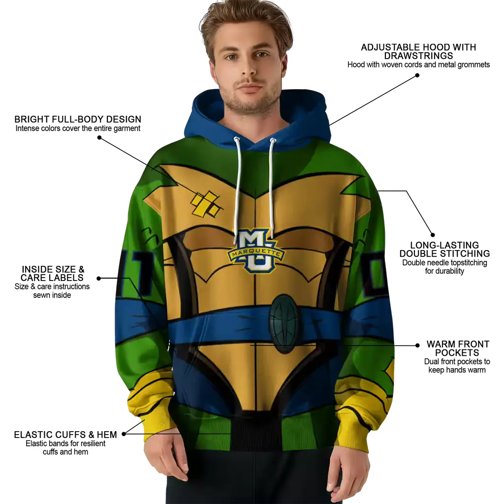 personalized marquette golden eagles superhero armor blue green hoodie latest model personalized marquette golden eagles superhero armor blue green hoodie latest model