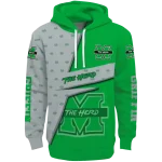 personalized marshall thundering herd abstract shape green hoodie best selling
