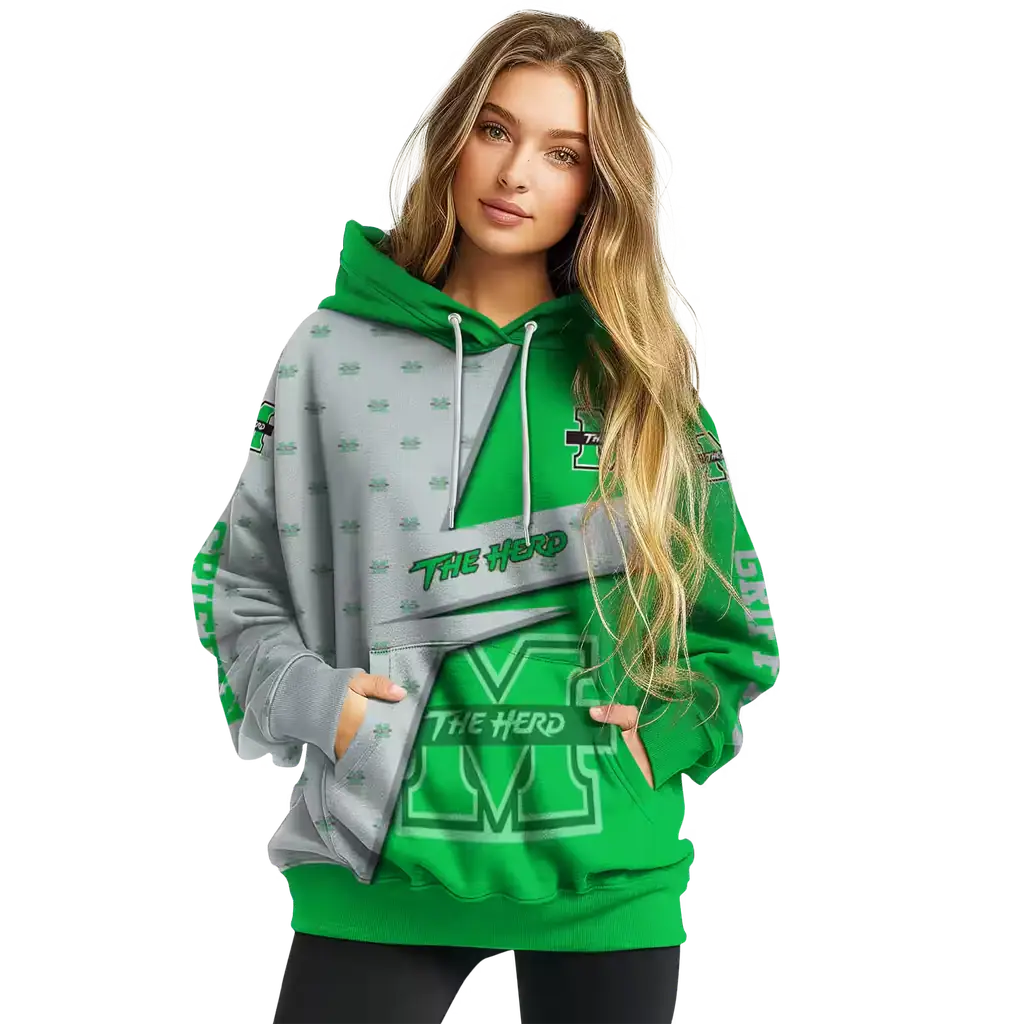 personalized marshall thundering herd abstract shape green hoodie high quality personalized marshall thundering herd abstract shape green hoodie high quality