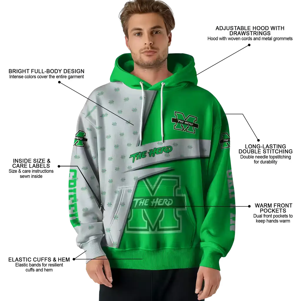 personalized marshall thundering herd abstract shape green hoodie latest model personalized marshall thundering herd abstract shape green hoodie latest model