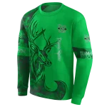 personalized marshall thundering herd deer silhouette green hoodie best selling